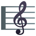 musical score on platform JoyPixels