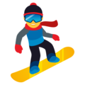 snowboarder on platform JoyPixels