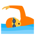 person swimming on platform JoyPixels