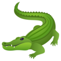 crocodile on platform JoyPixels