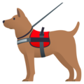 service dog on platform JoyPixels