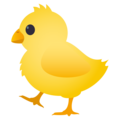 baby chick on platform JoyPixels