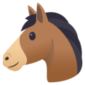 horse face on platform JoyPixels