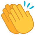 clapping hands on platform JoyPixels