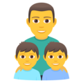 family: man, boy, boy on platform JoyPixels