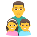 family: man, girl, boy on platform JoyPixels