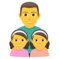 family: man, girl, girl on platform JoyPixels