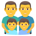 family: man, man, boy, boy on platform JoyPixels