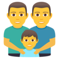 family: man, man, boy on platform JoyPixels