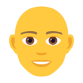 man: bald on platform JoyPixels