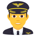 man pilot on platform JoyPixels