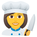 woman cook on platform JoyPixels
