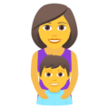 family: woman, boy on platform JoyPixels