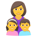 family: woman, girl, boy on platform JoyPixels