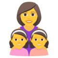 family: woman, girl, girl on platform JoyPixels
