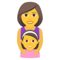 family: woman, girl on platform JoyPixels