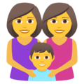 family: woman, woman, boy on platform JoyPixels
