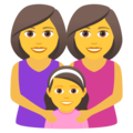 family: woman, woman, girl on platform JoyPixels