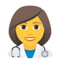 woman health worker on platform JoyPixels