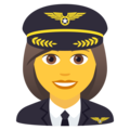 woman pilot on platform JoyPixels