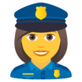 woman police officer on platform JoyPixels