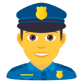man police officer on platform JoyPixels