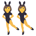 women with bunny ears on platform JoyPixels