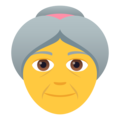 old woman on platform JoyPixels