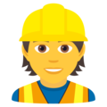 construction worker on platform JoyPixels