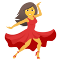 woman dancing on platform JoyPixels