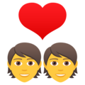 couple with heart on platform JoyPixels