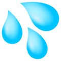 sweat droplets on platform JoyPixels