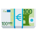 euro banknote on platform JoyPixels