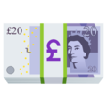 pound banknote on platform JoyPixels