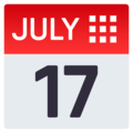 calendar on platform JoyPixels