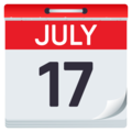 tear-off calendar on platform JoyPixels