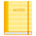 notebook with decorative cover on platform JoyPixels