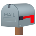 closed mailbox with lowered flag on platform JoyPixels