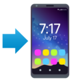 mobile phone with arrow on platform JoyPixels