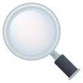 magnifying glass tilted left on platform JoyPixels