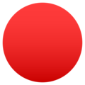 red circle on platform JoyPixels