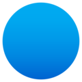 blue circle on platform JoyPixels
