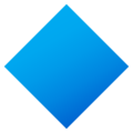large blue diamond on platform JoyPixels