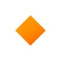 small orange diamond on platform JoyPixels