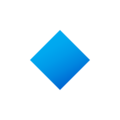 small blue diamond on platform JoyPixels