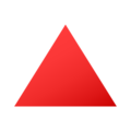 red triangle pointed up on platform JoyPixels