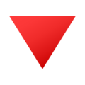 red triangle pointed down on platform JoyPixels