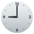 nine o’clock on platform JoyPixels