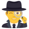 man detective on platform JoyPixels