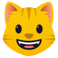 grinning cat on platform JoyPixels
